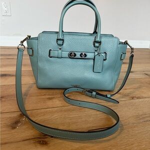 Coach Teal Leather Satchel